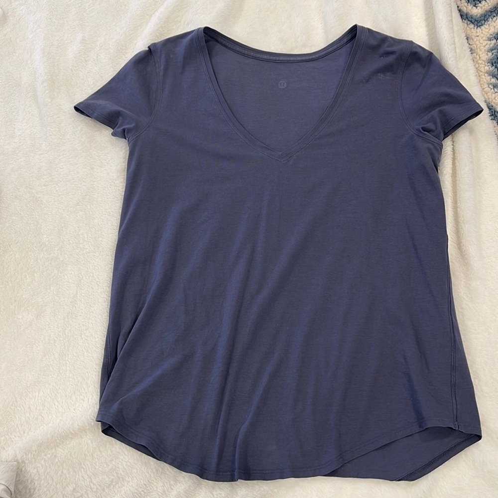 Lululemon short sleeve! Color blue! Size 10! Great condition!